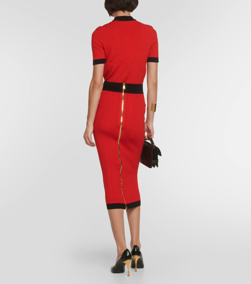 Ribbed-knit midi skirt 3