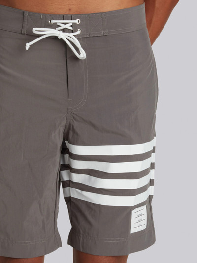 Thom Browne Board Short With Printed 4-Bar In Grey Brushed Finish Swim Tech outlook