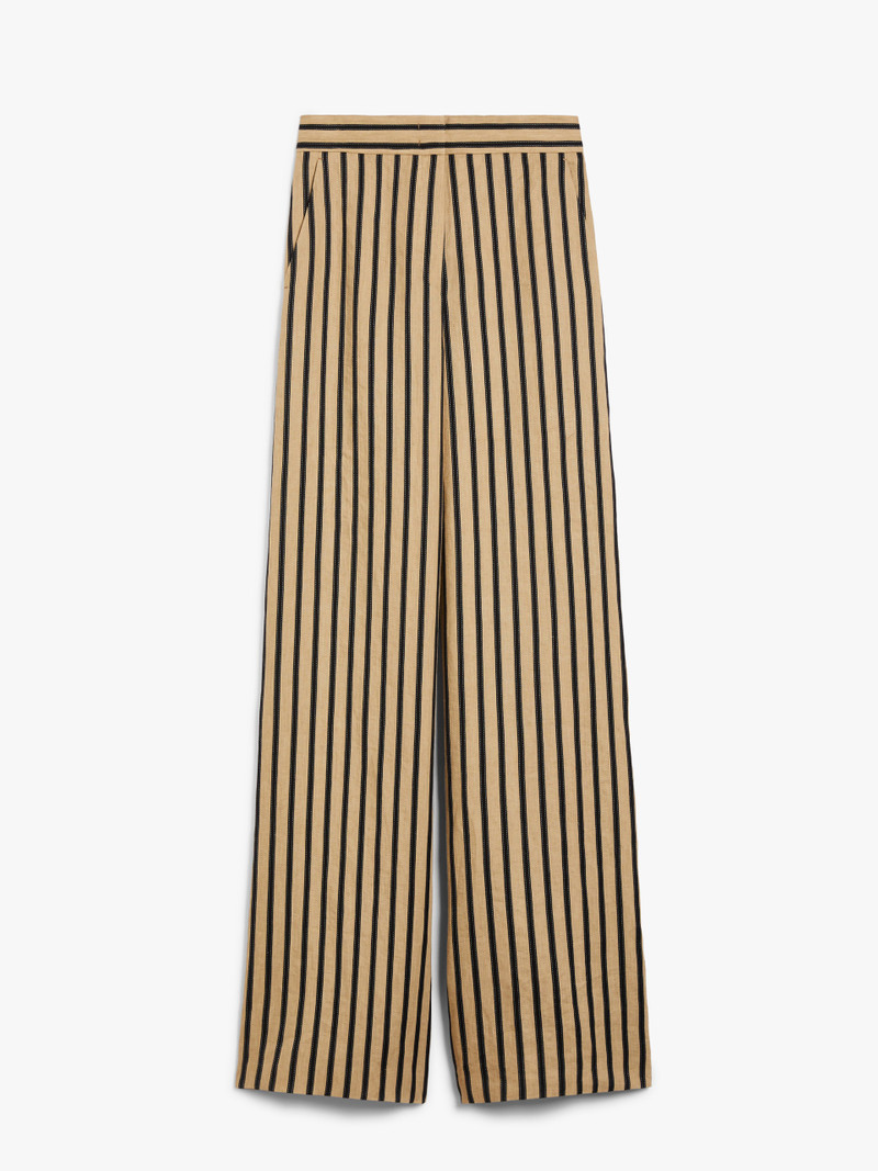 CESTINO Striped linen and cotton trousers - 1