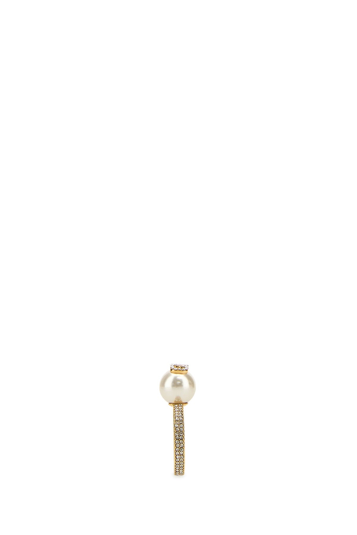 Gold metal VLogo Signature ring - 2
