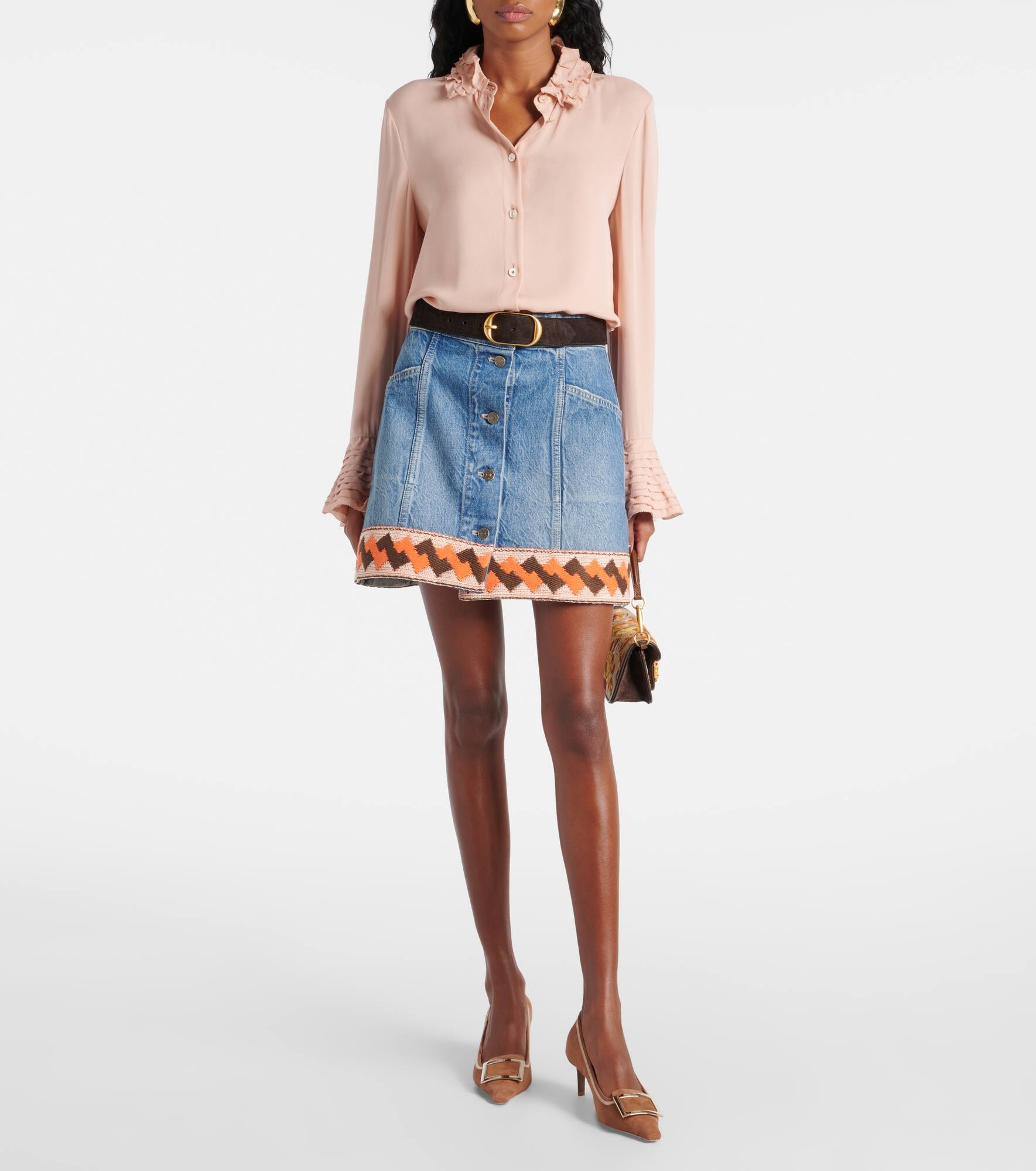Viv' Canard 55 buckle-detail suede pumps - 3