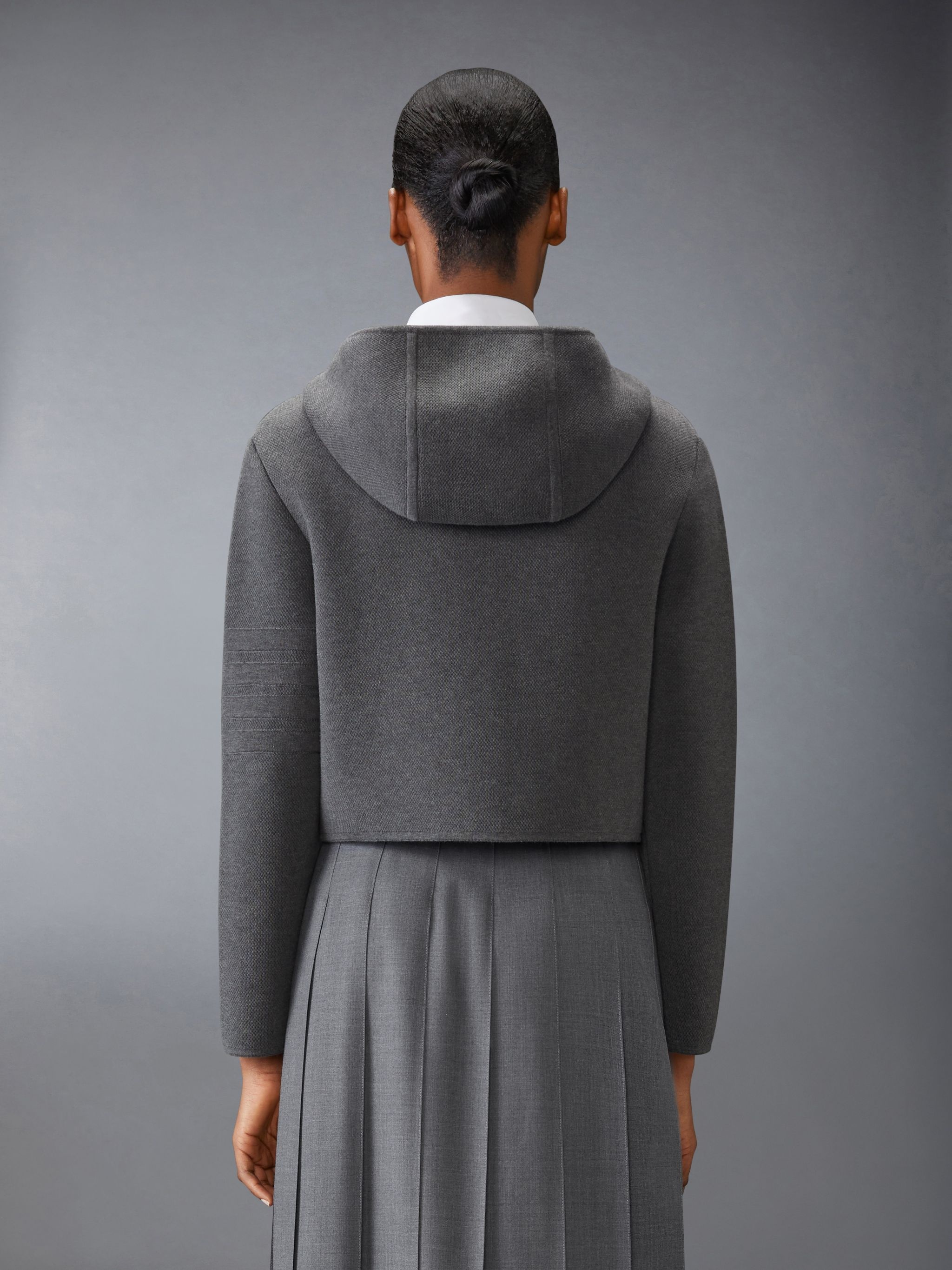 Cotton Wool 4-Bar Cropped Duffle Jacket - 2