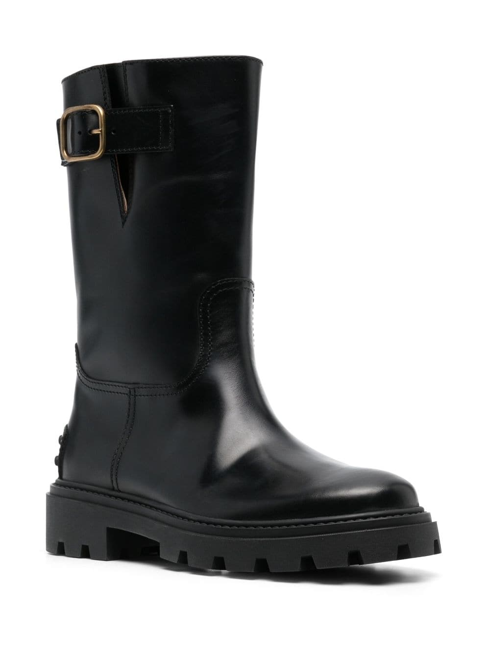 buckle-detail leather boots - 2