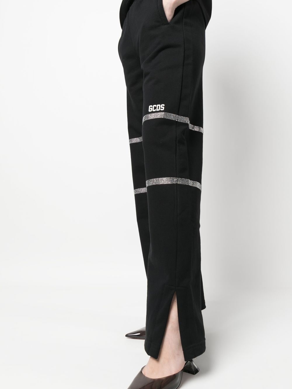 rhinestone-embellished trousers - 5