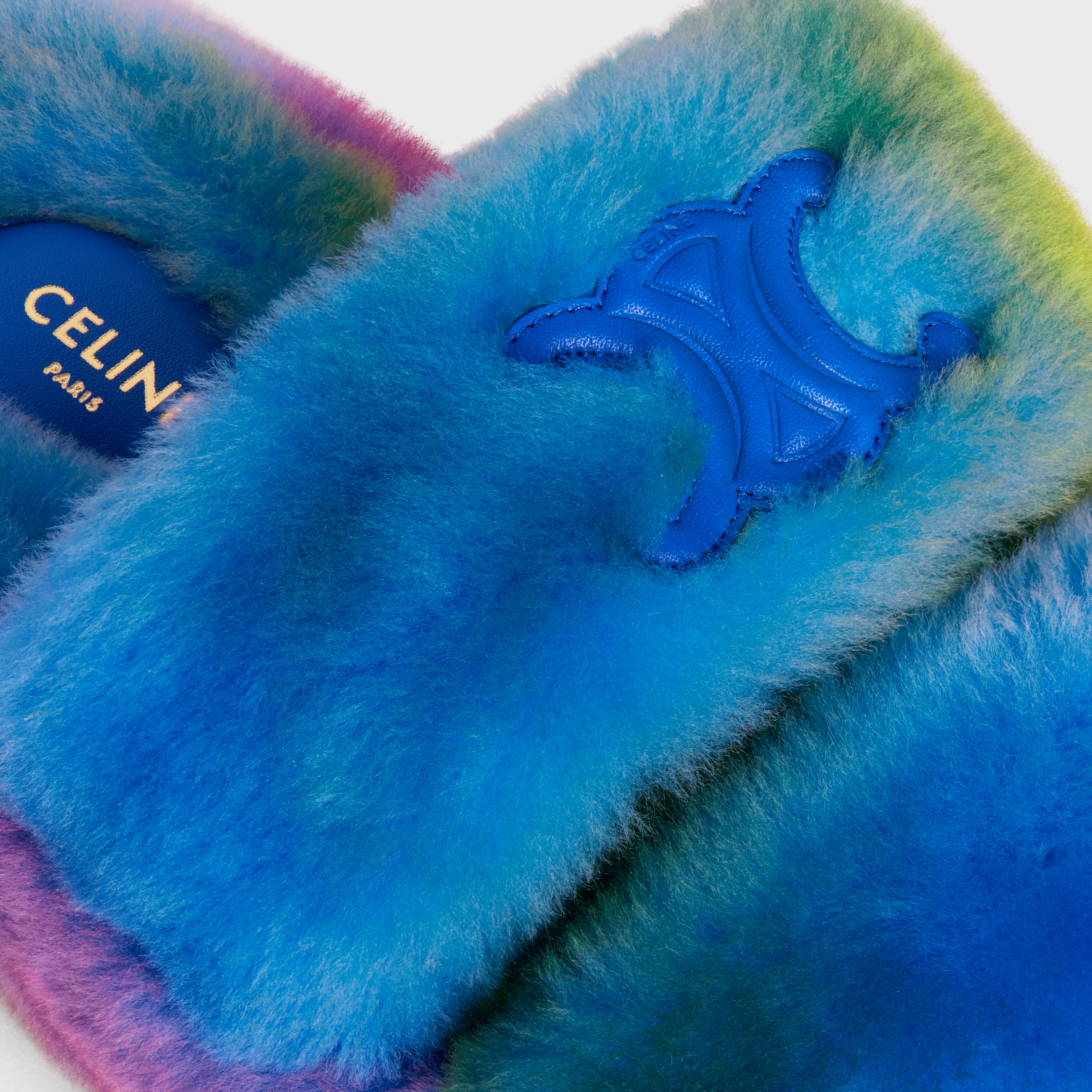 Celine Fur Slides Triomphe Open Slide  in SHEARLING - 5