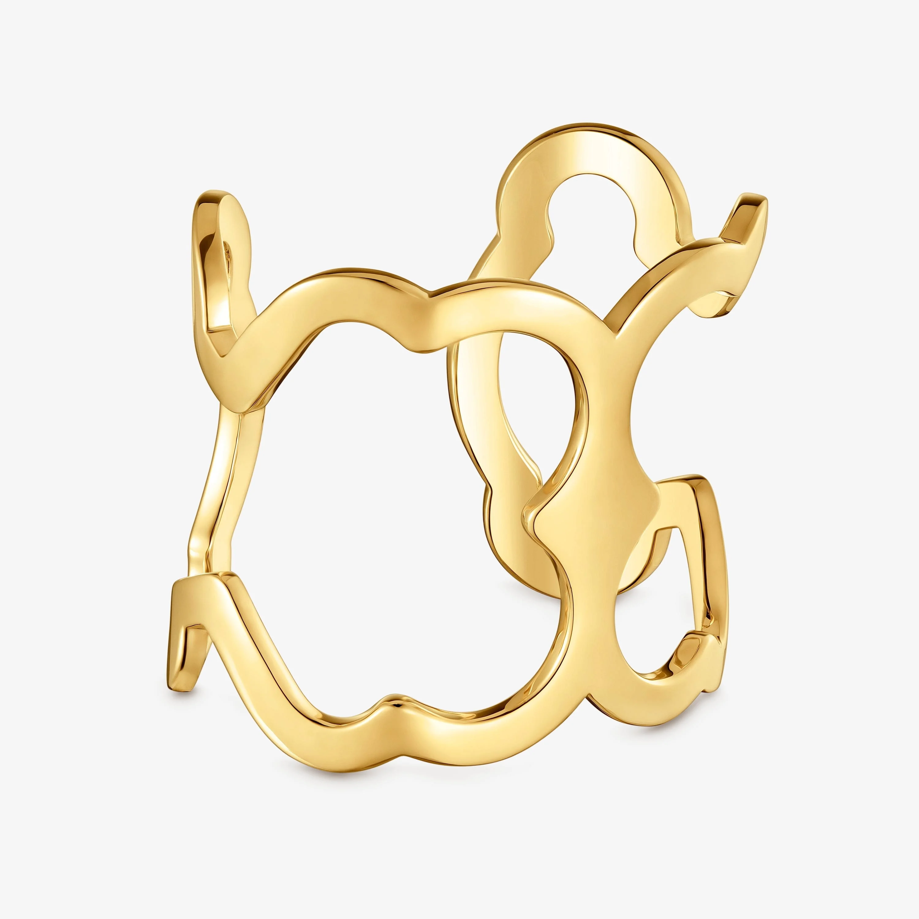 XL gold-colored steel Bangle with bear silhouette TOUS Carrusel - 1