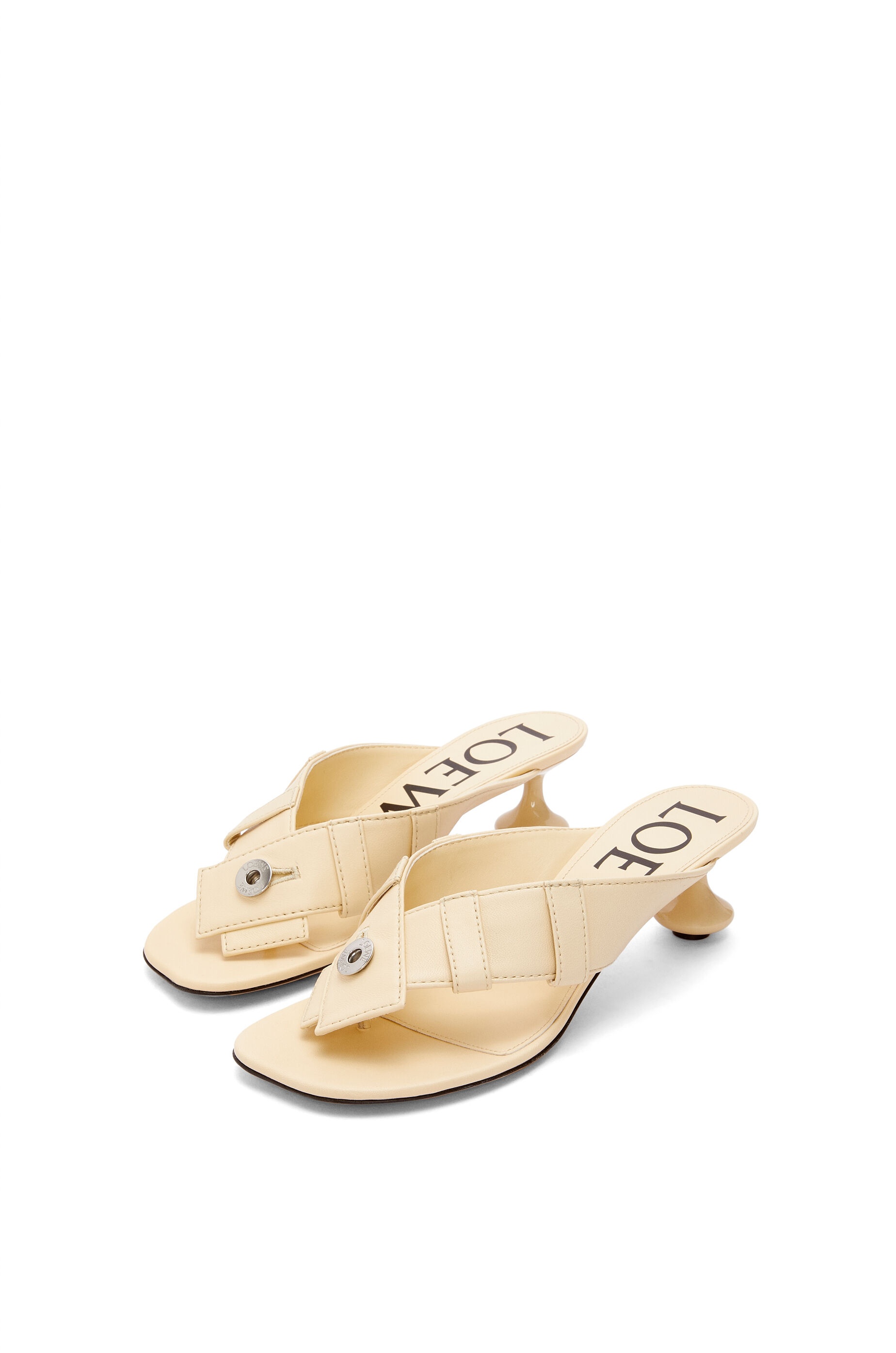 Toy Panta toe post heel sandal in lambskin - 2