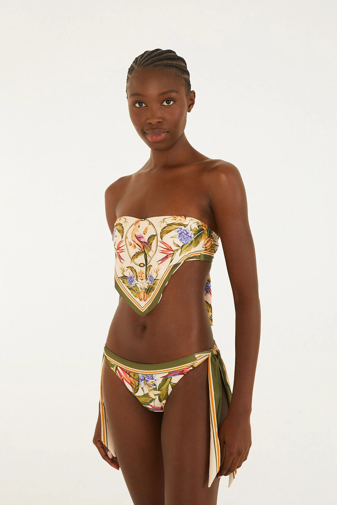 Light Blush Strelitzia Bow Bikini Bottom - 1