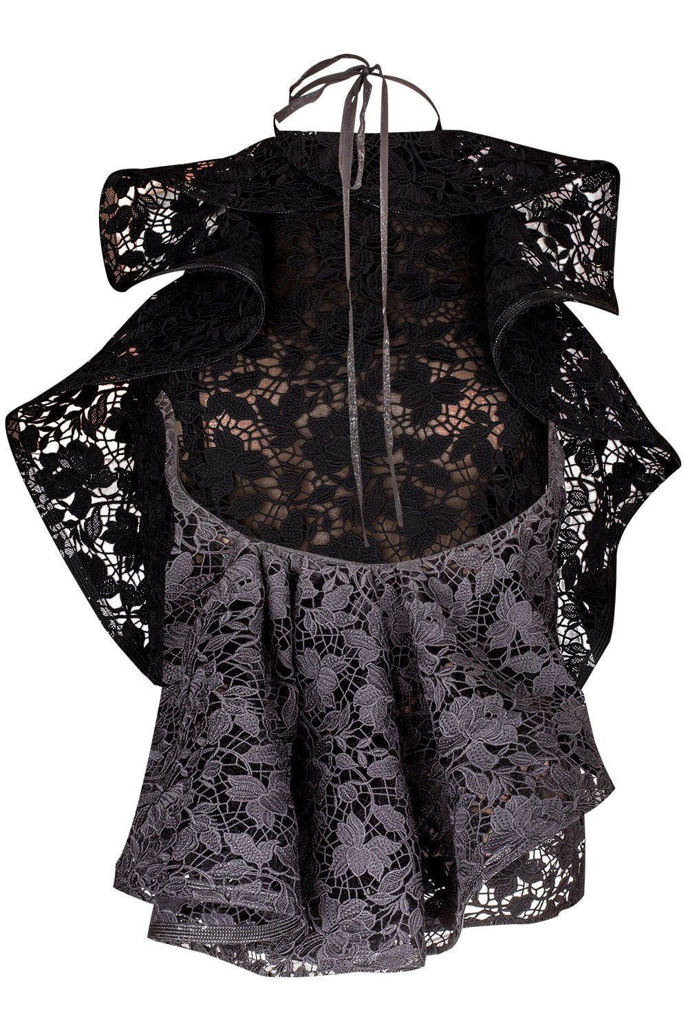 Halter Neck Ruffle Blouse - 6