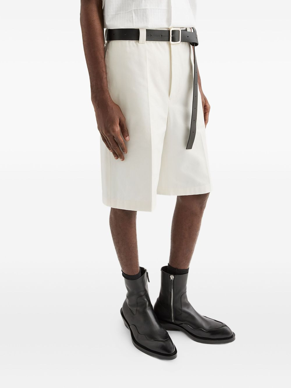 cotton belted shorts - 3