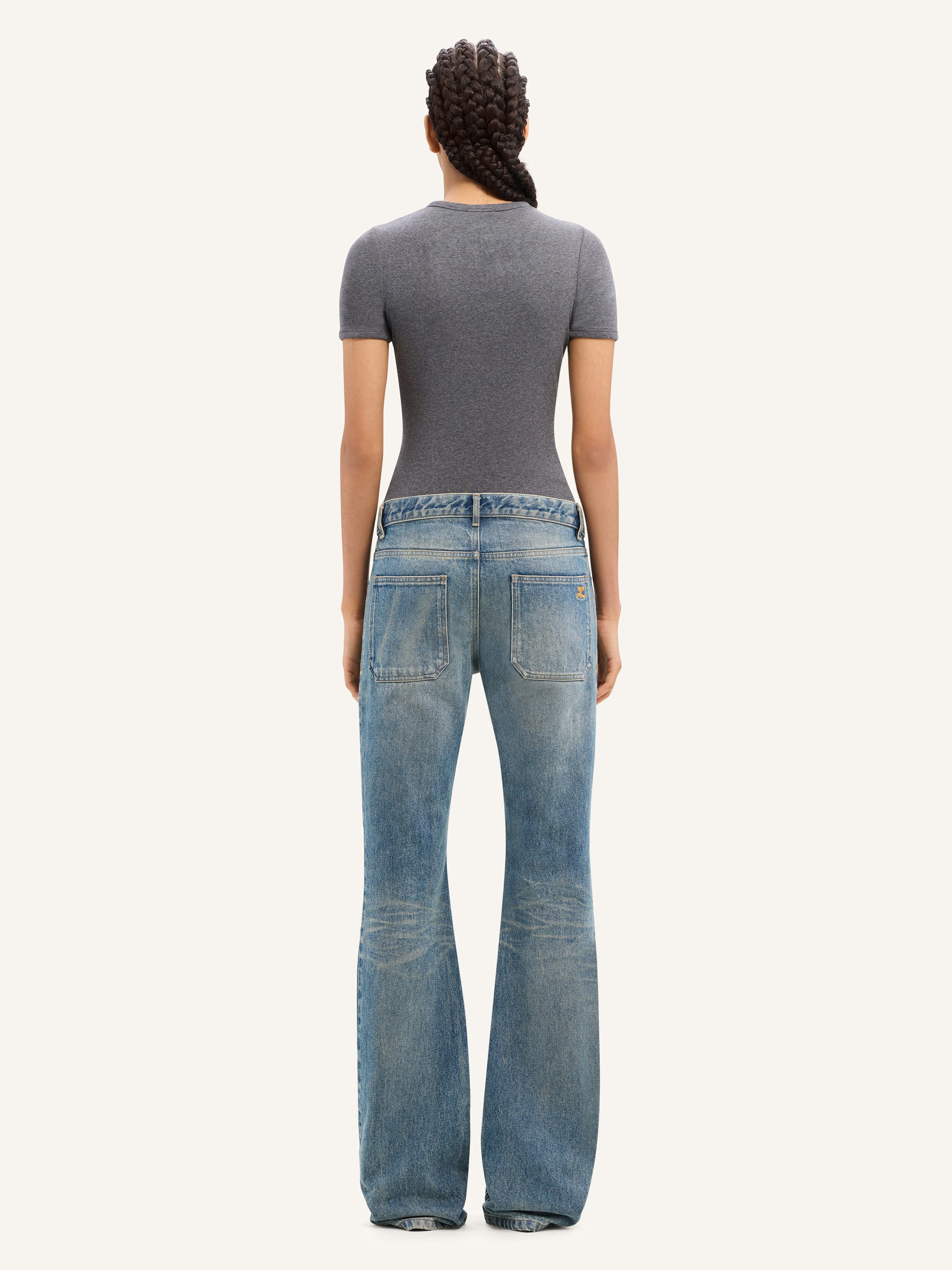 2-POCKET DENIM BOOTCUT PANTS - 4