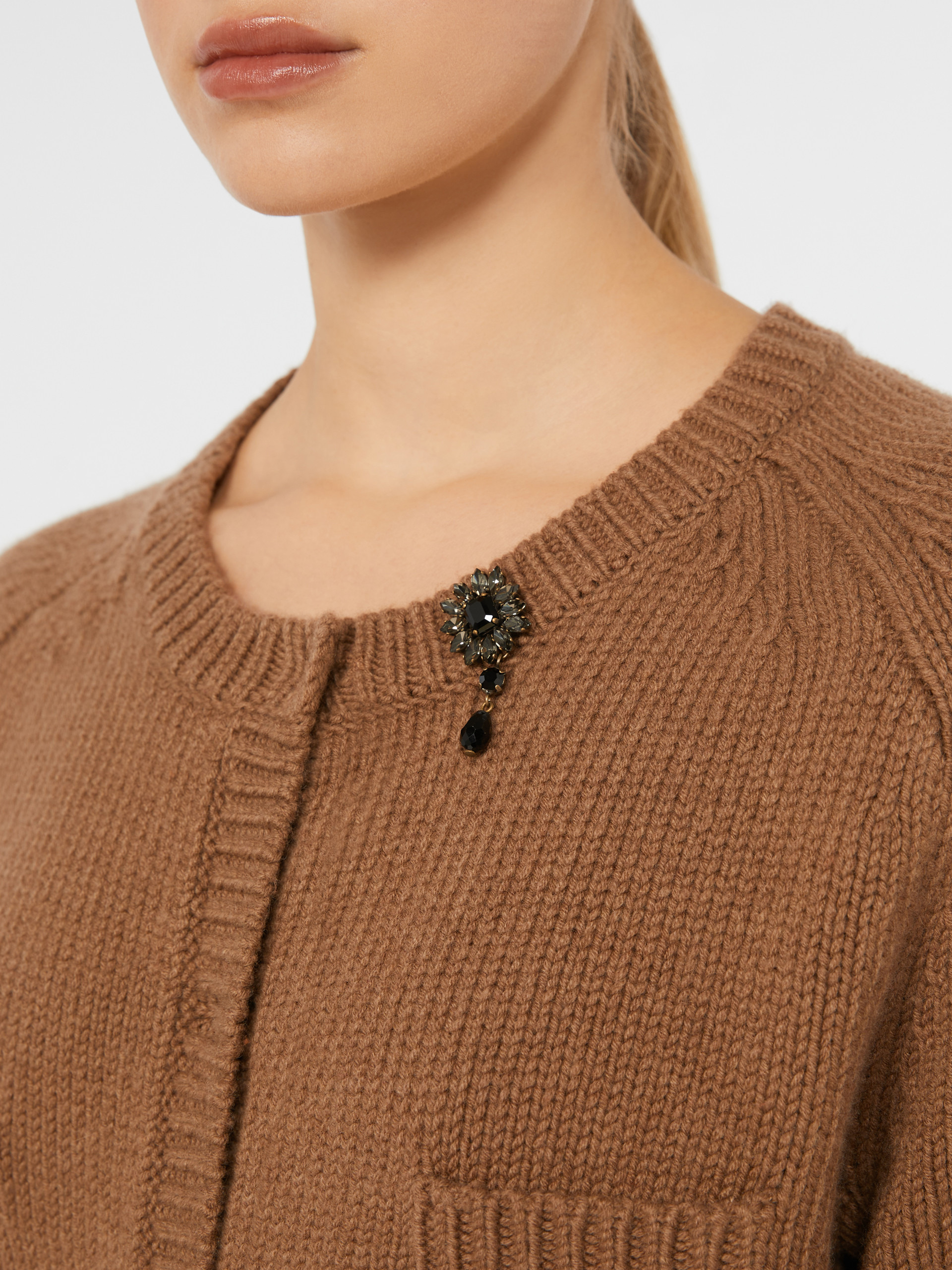 KASIA Mouliné wool and cashmere cardigan - 5