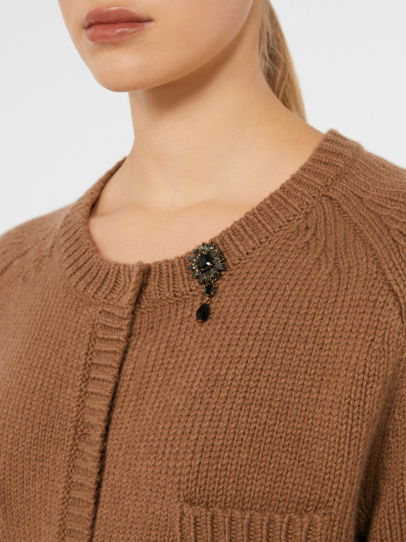 KASIA Mouliné wool and cashmere cardigan 5