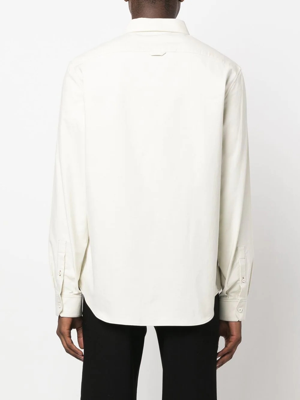 embroidered-logo long-sleeve shirt - 4