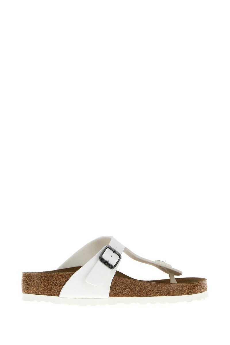 BIRKENSTOCK White leather Gizeh thong slippers outlook