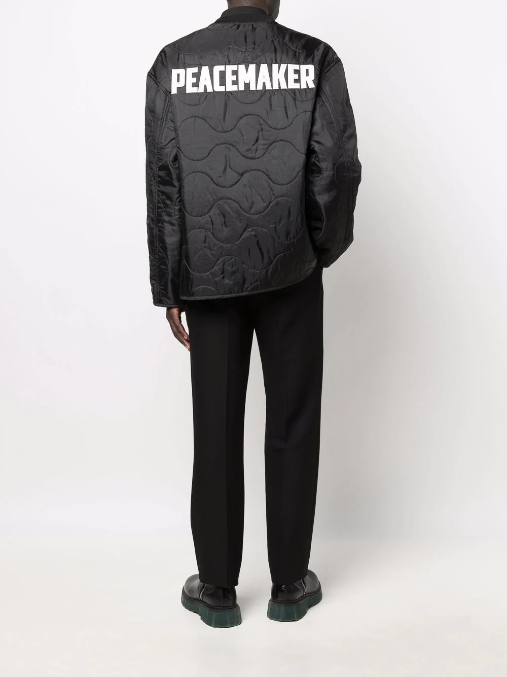 Peacemaker-print quilted jacket - 2