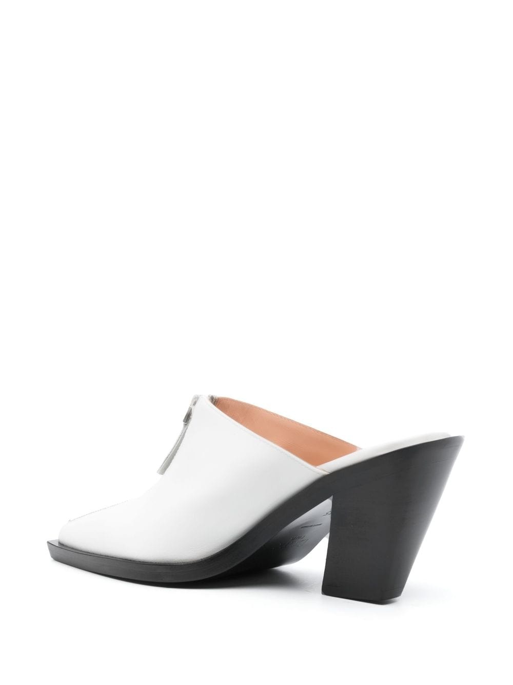 Eclair-zip 85mm leather mules - 3
