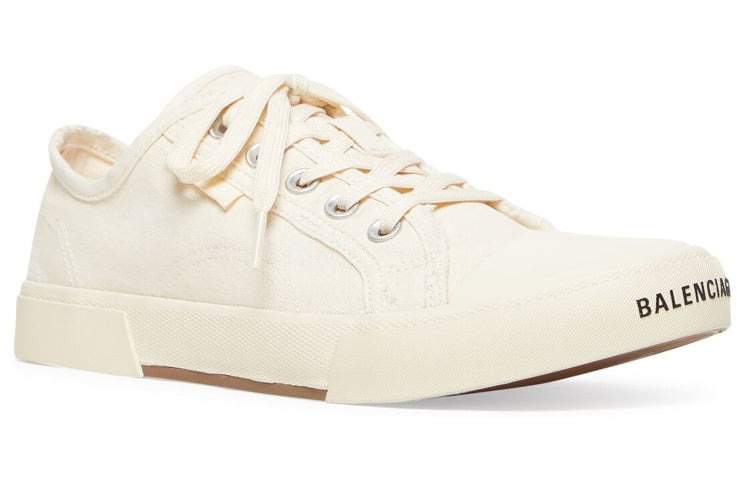 (WMNS) Balenciaga Paris Low Top Sneakers 'White Destroyed Cotton and White Rubber' 688757W3RC59090 - 2