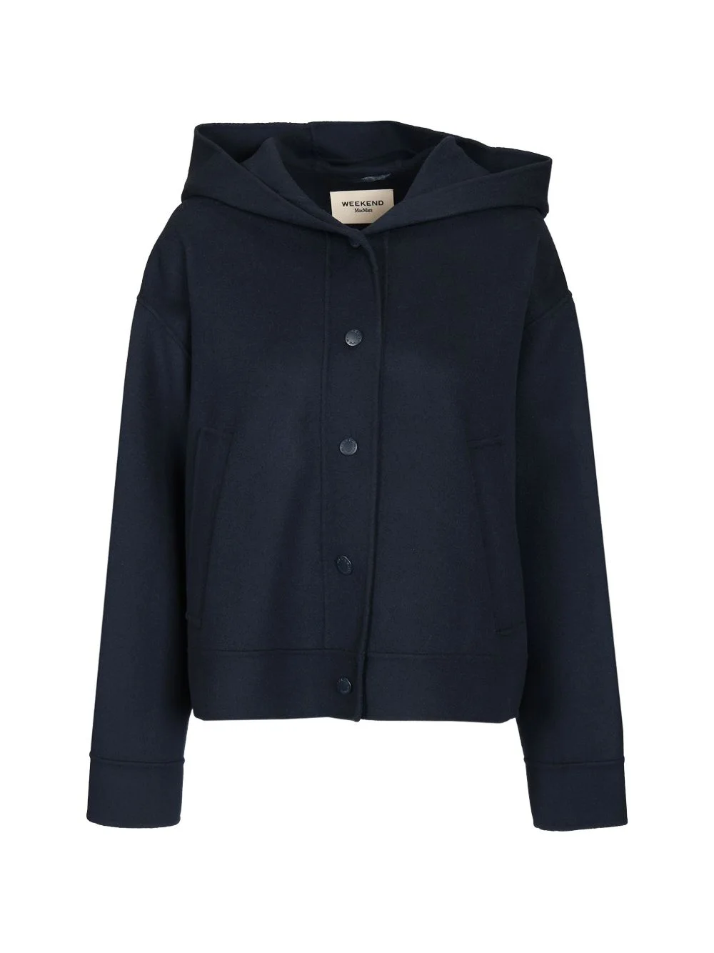hooded double-wool jacket - 1