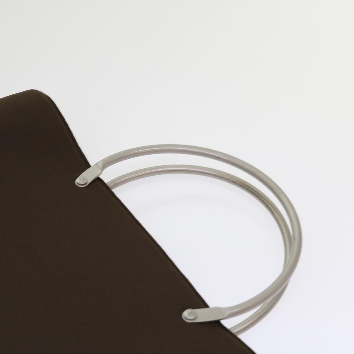 CHANEL Hand Bag Nylon Brown CC - 6