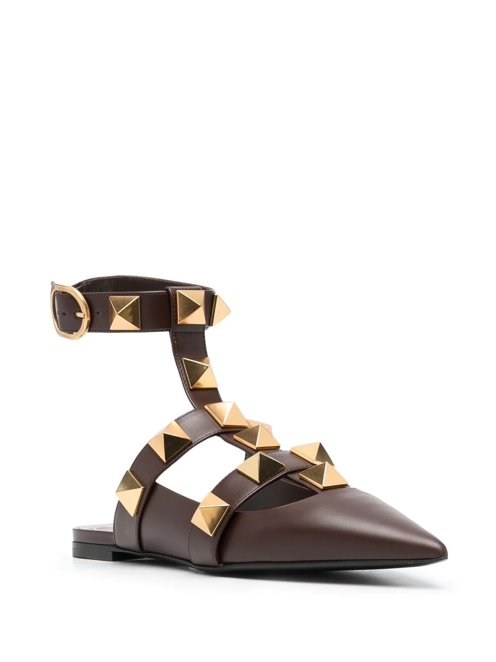 Rockstud-detail pointed-toe pumps - 2