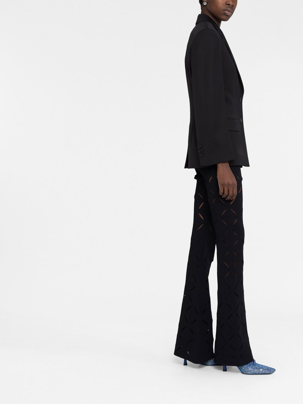 Single-breasted wool blazer - 4