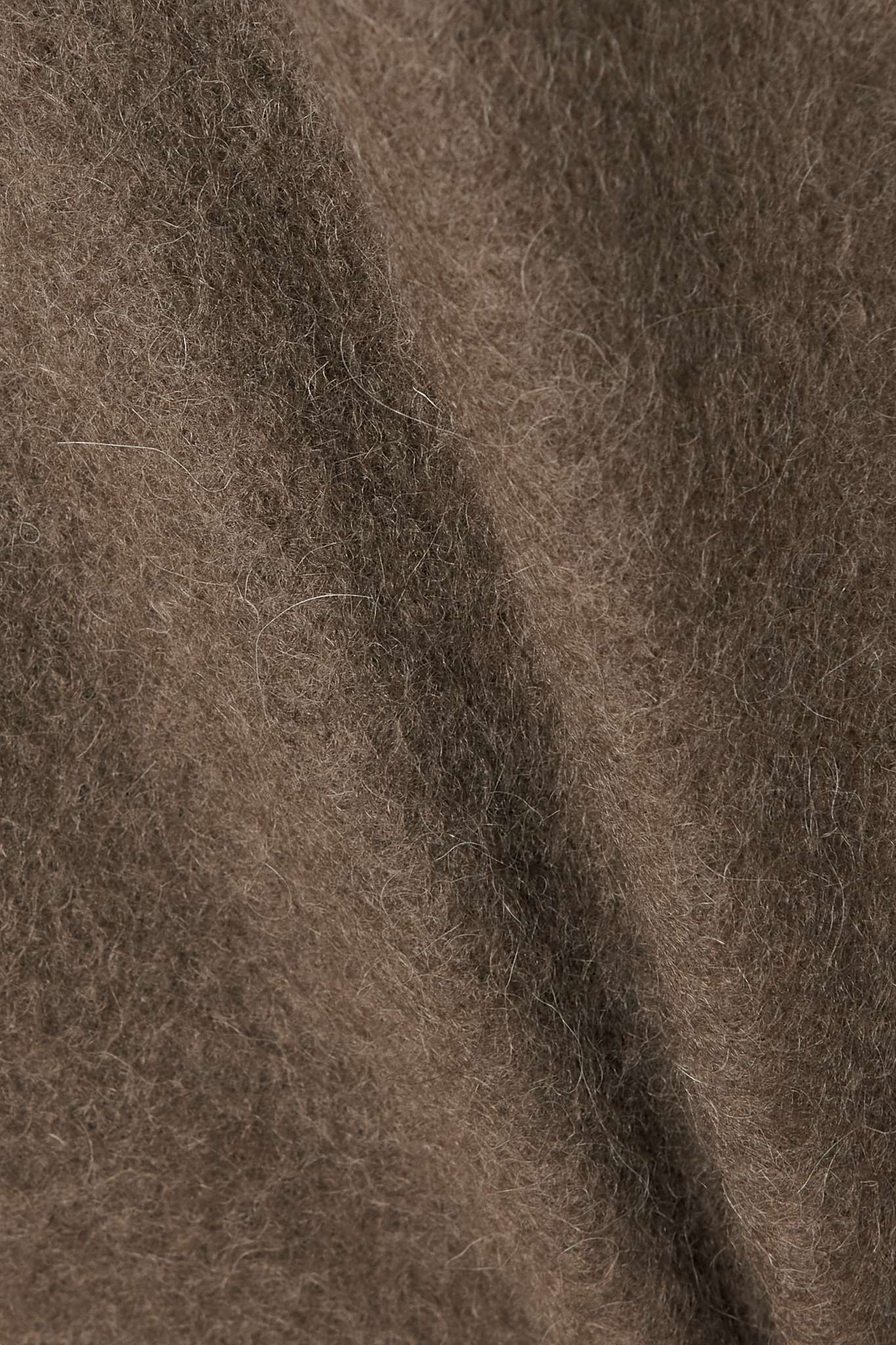 Dagger belted layered wool and alpaca-blend coat - 5