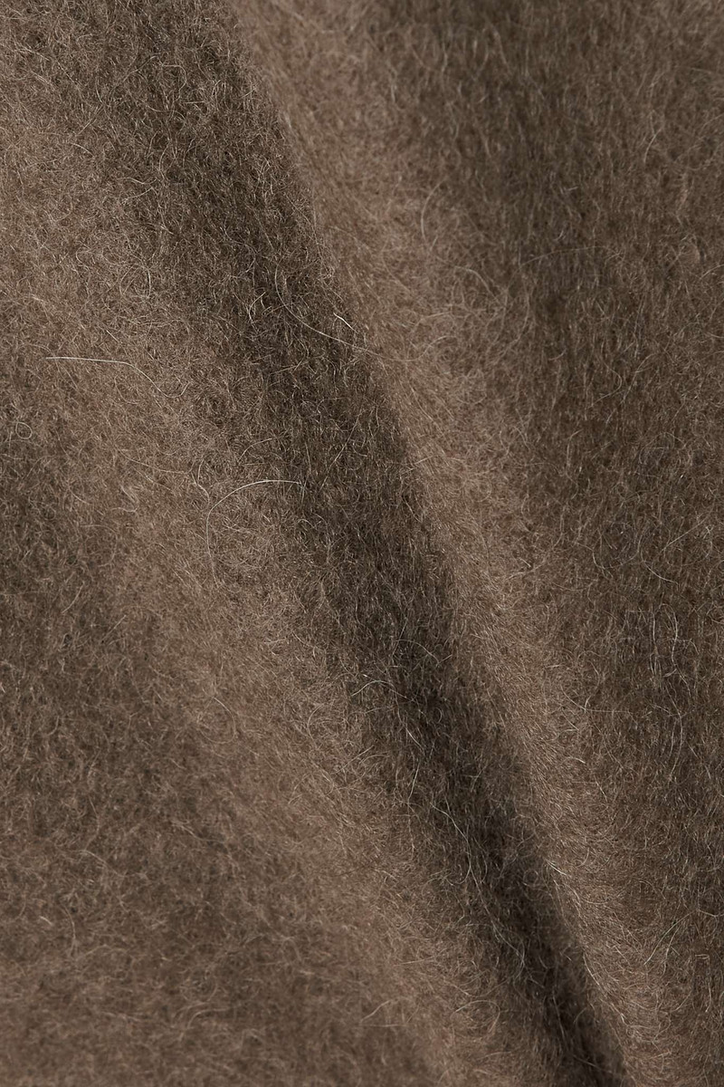 Dagger belted layered wool and alpaca-blend coat 5