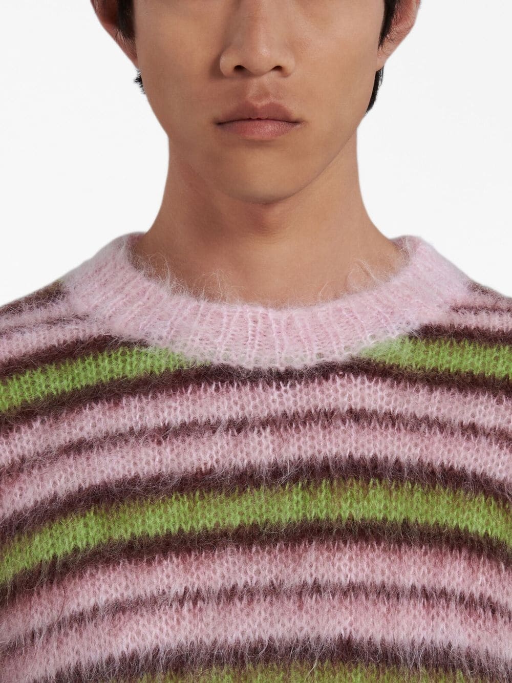 striped crew-neck jumper - 5
