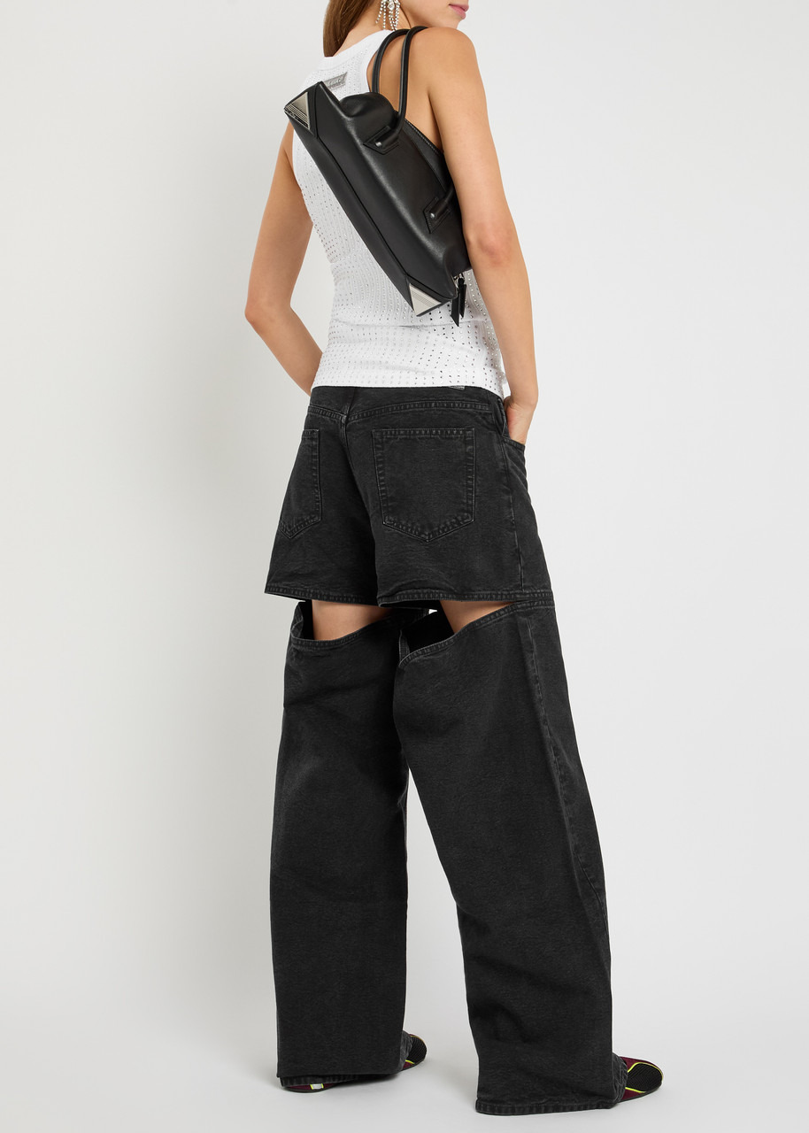The Attico Cut-out Wide-leg Jeans - 4