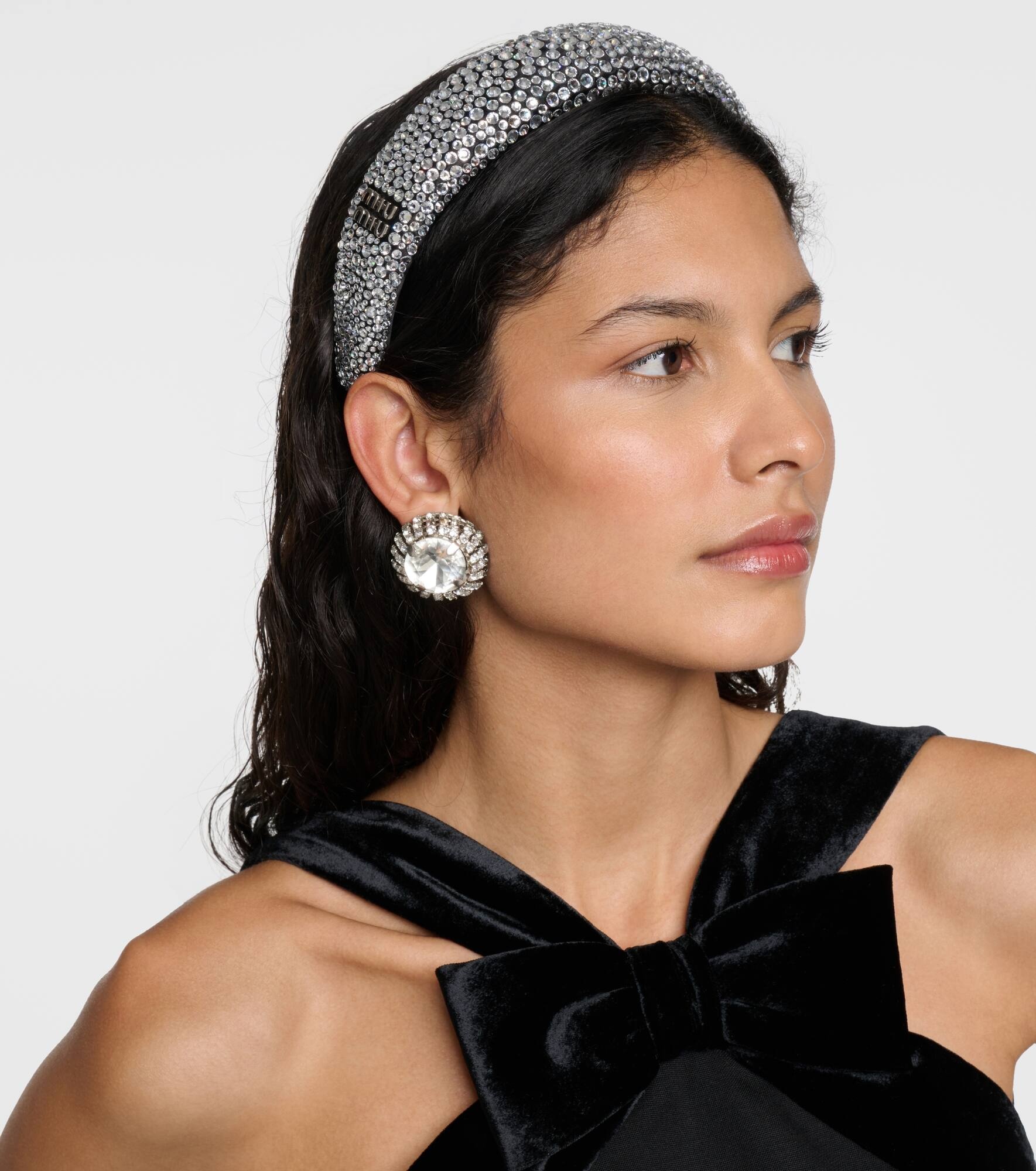 Logo crystal-embellished headband - 2