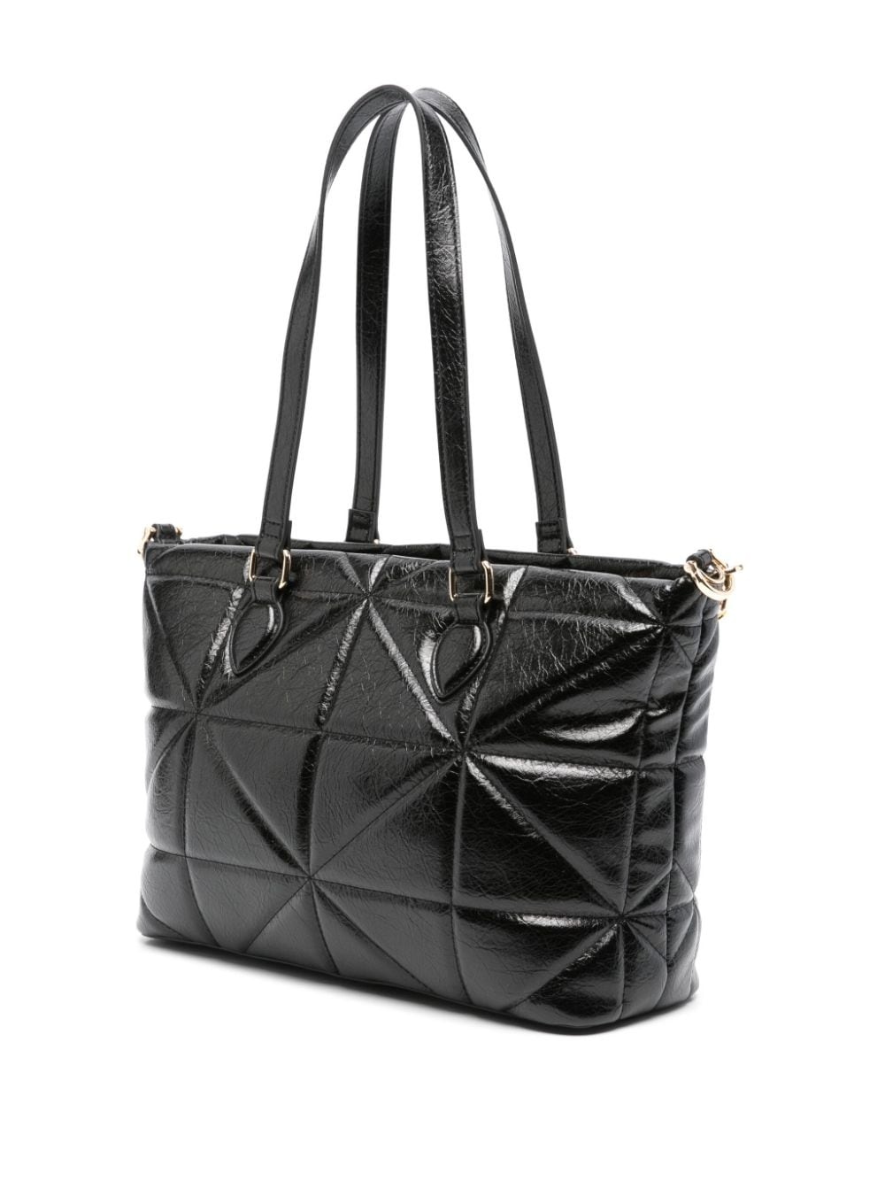 logo-lettering quilted tote bag - 3