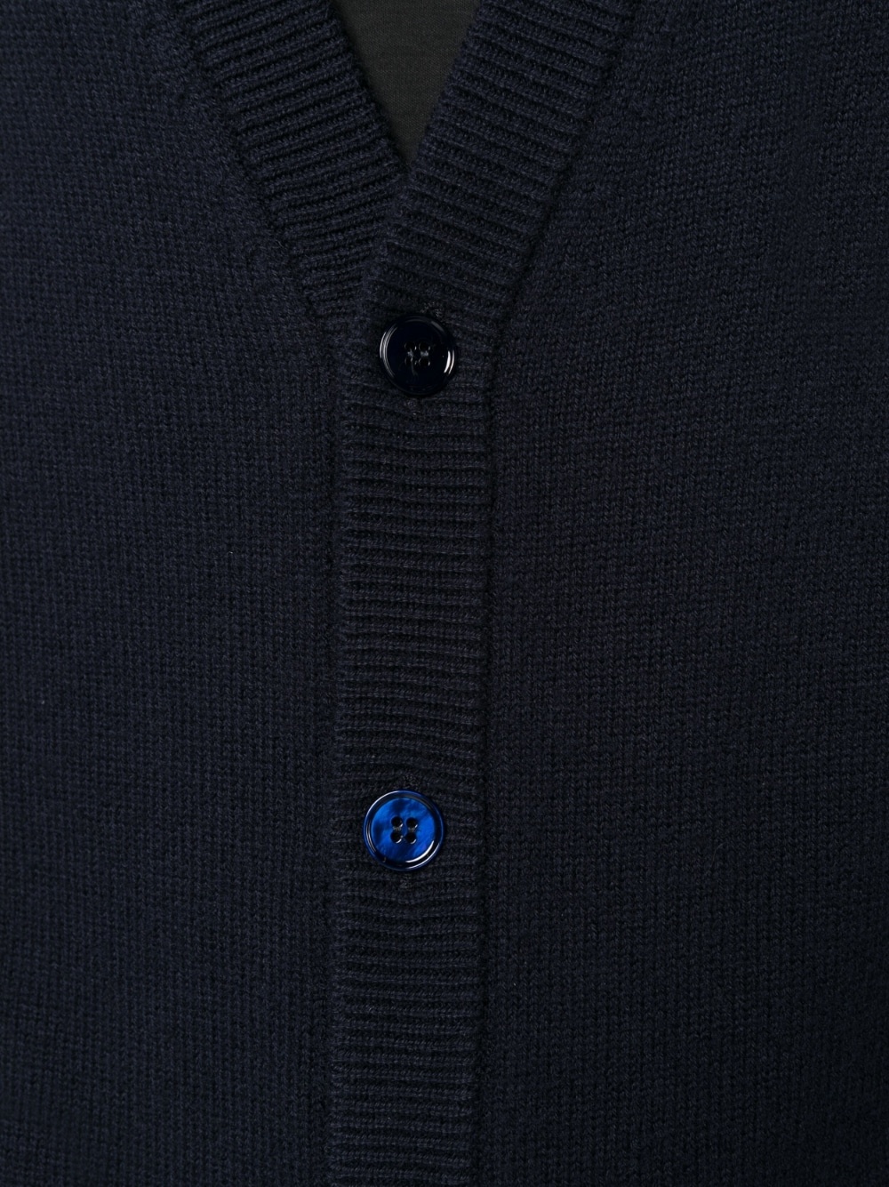 logo-plaque virgin wool-blend cardigan - 5