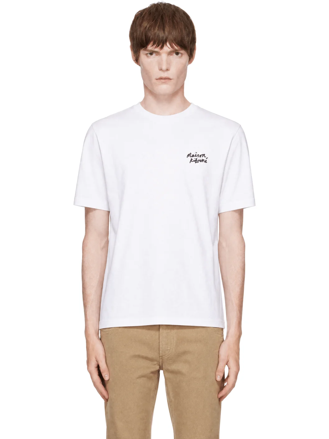 White 'Maison Kitsune' Handwriting Comfort T-shirt - 1