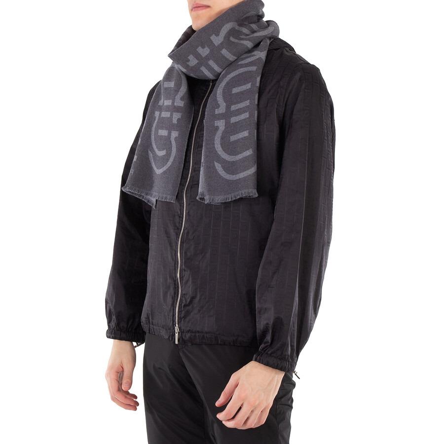 Ferragamo Logo Print Wool Scarf - 3