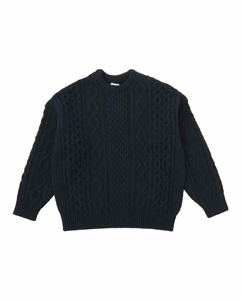 AMPLUS CREW KNIT L/S NAVY - 1