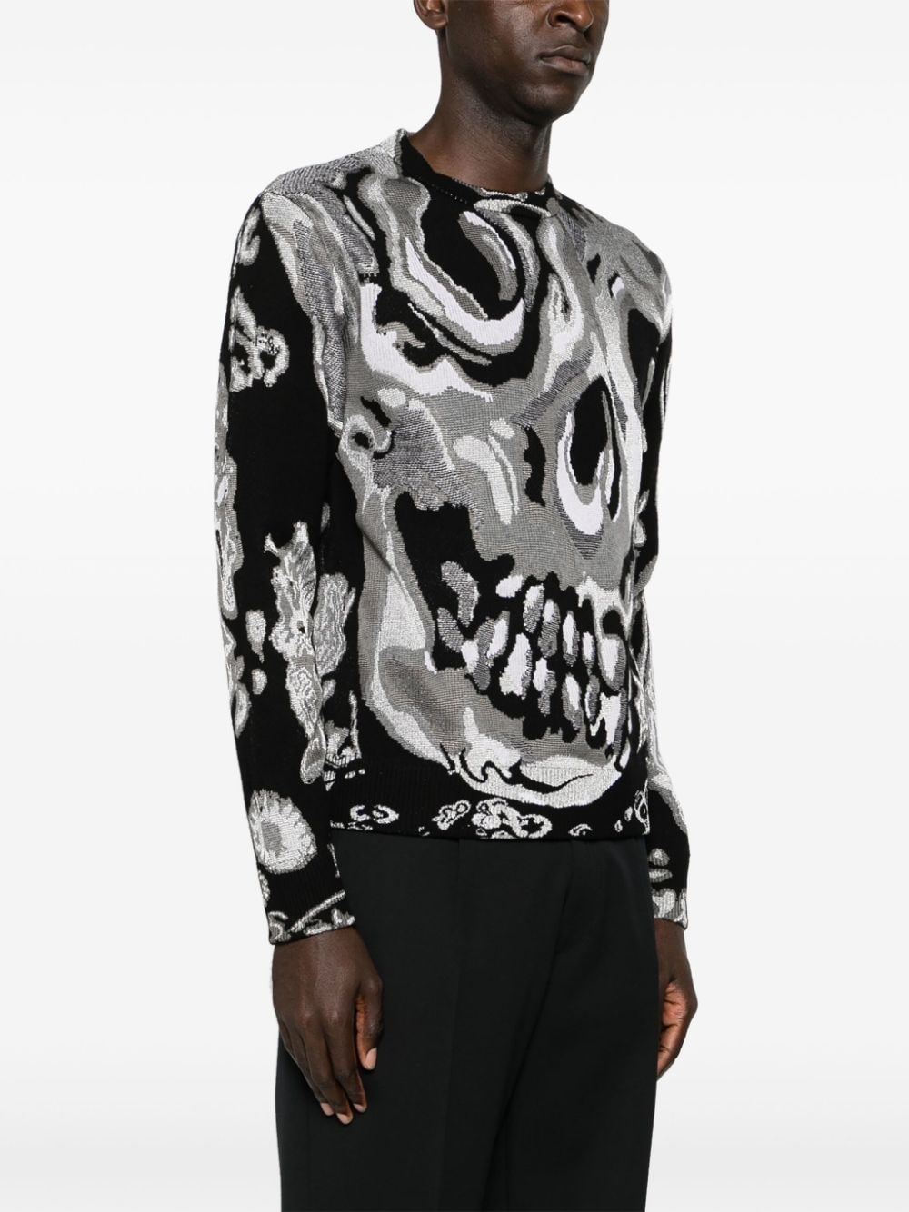 abstract pattern-jacquard jumper - 3