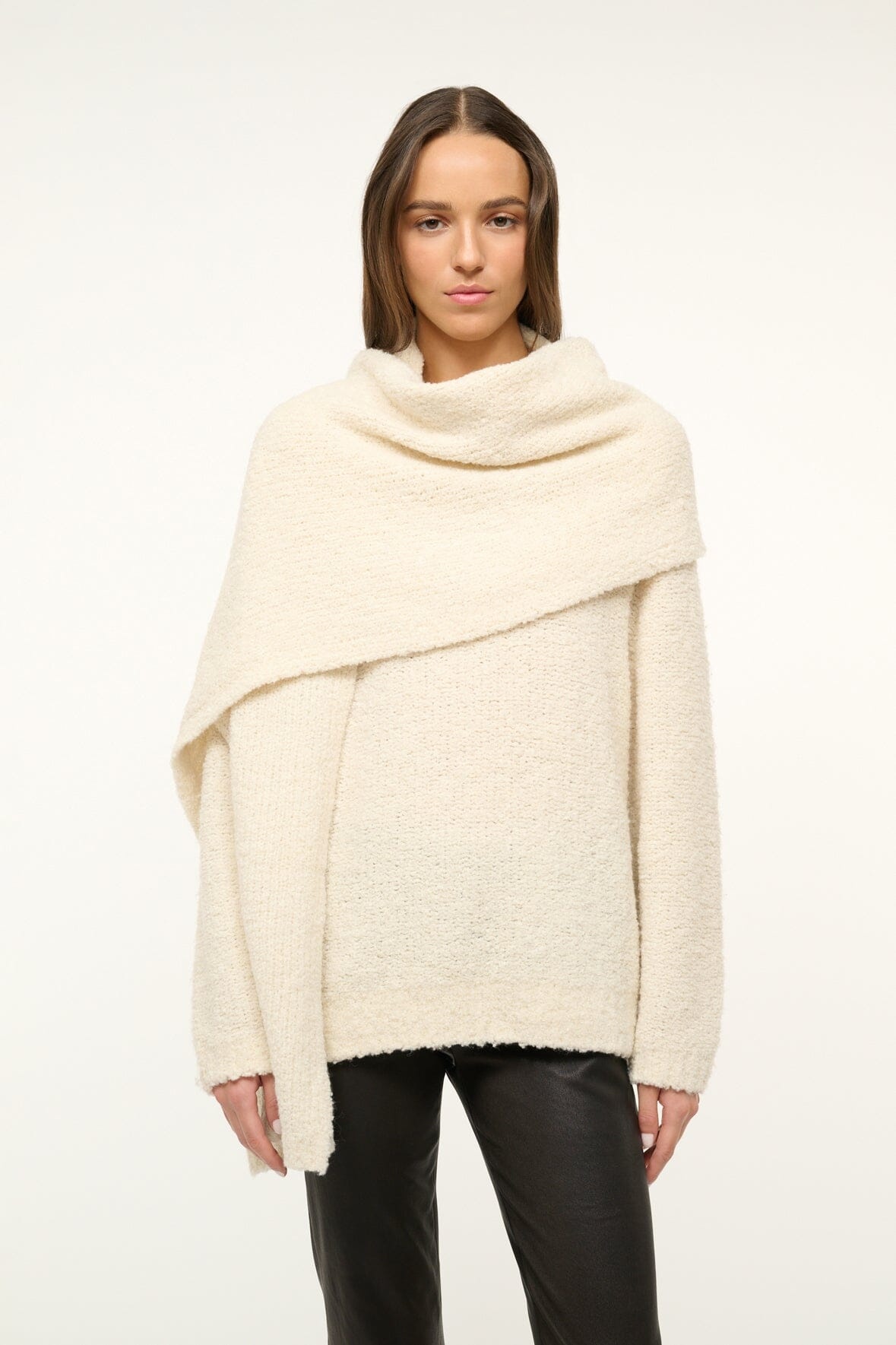 STAUD SIREN SWEATER IVORY - 2