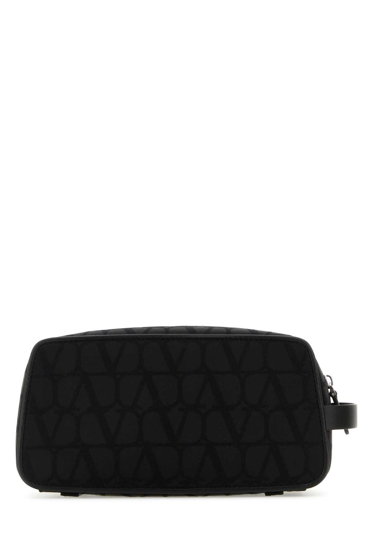 Valentino Garavani Men Black Toile Iconographe Beauty Case - 3