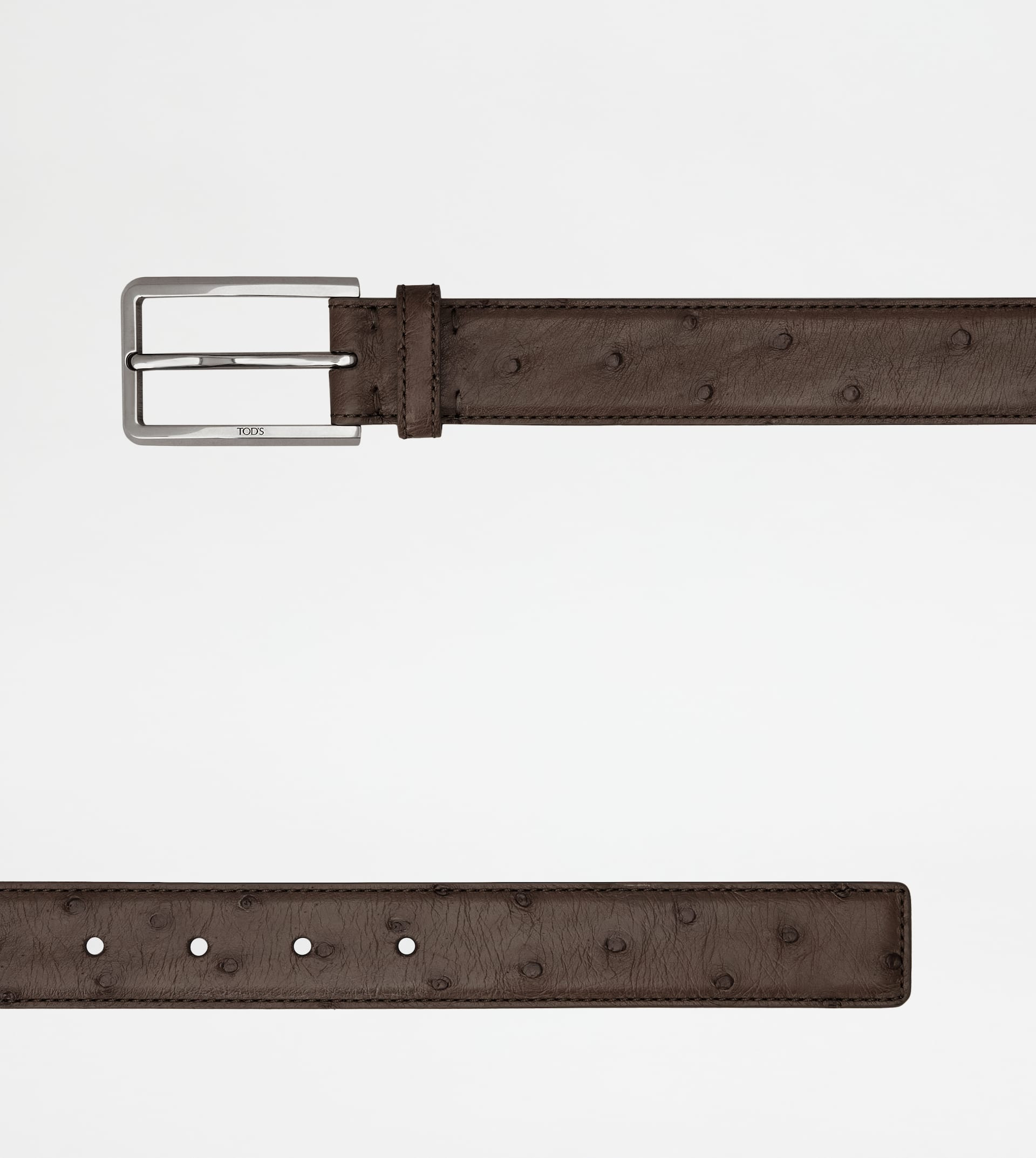 BELT IN OSTRICH - BROWN - 2