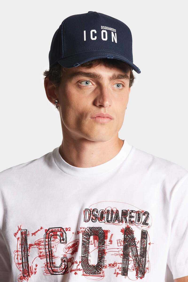 Tシャツ・カットソー DSQUARED2 ICON SCRIBBLE COOL FIT TEE - Print T-shirt DSQUARED2 ICON SCRIBBLE COOL FIT TEE - Print T-shirt - white