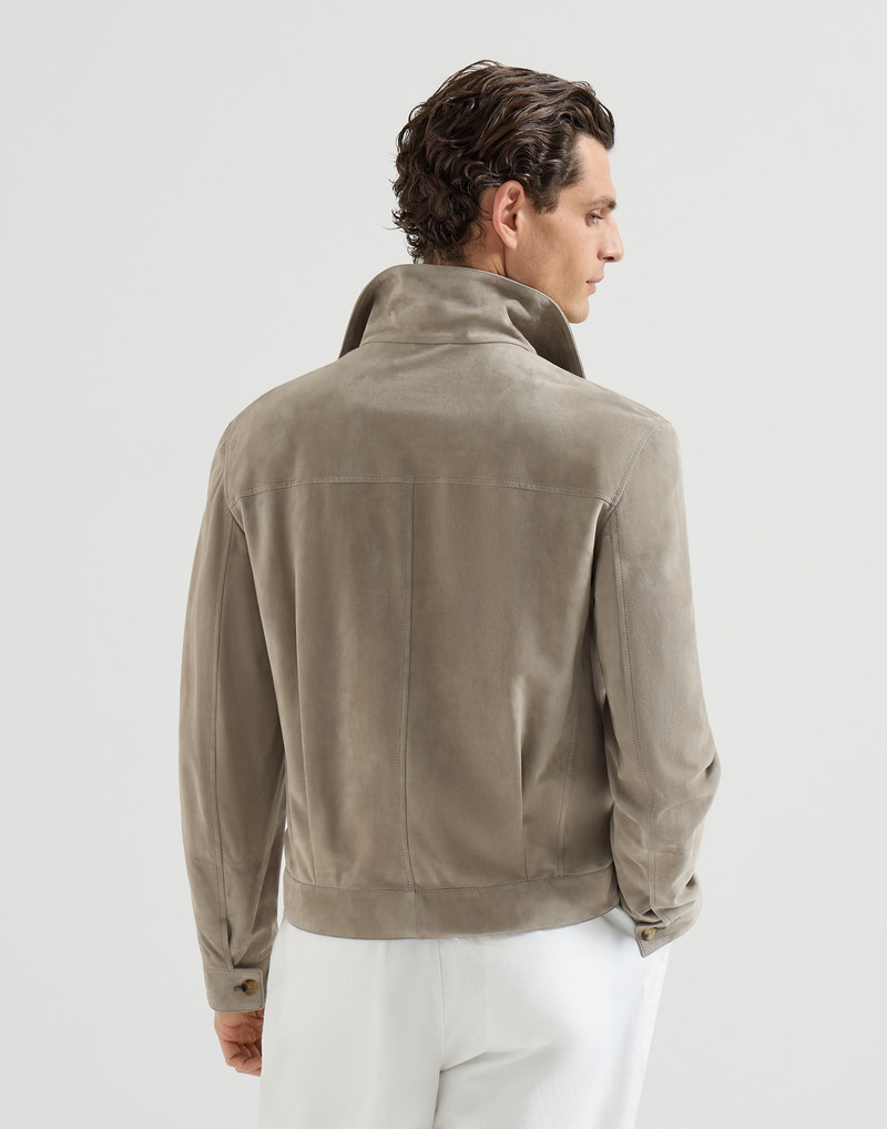Brunello Cucinelli Suede unlined outerwear jacket outlook