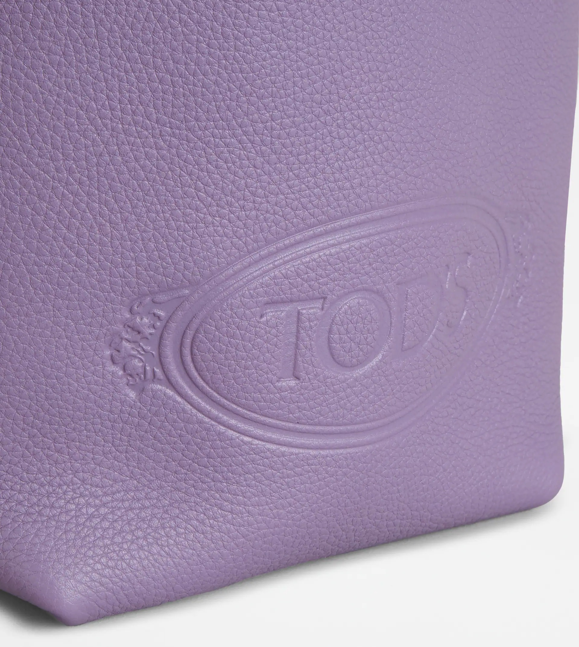 SHOPPING TOTE IN LEATHER MINI - VIOLET - 4