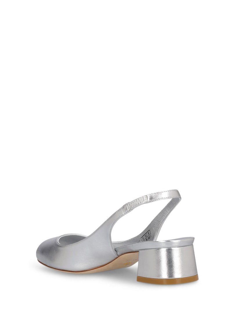 35mm Vivienne metallic leather heels - 3