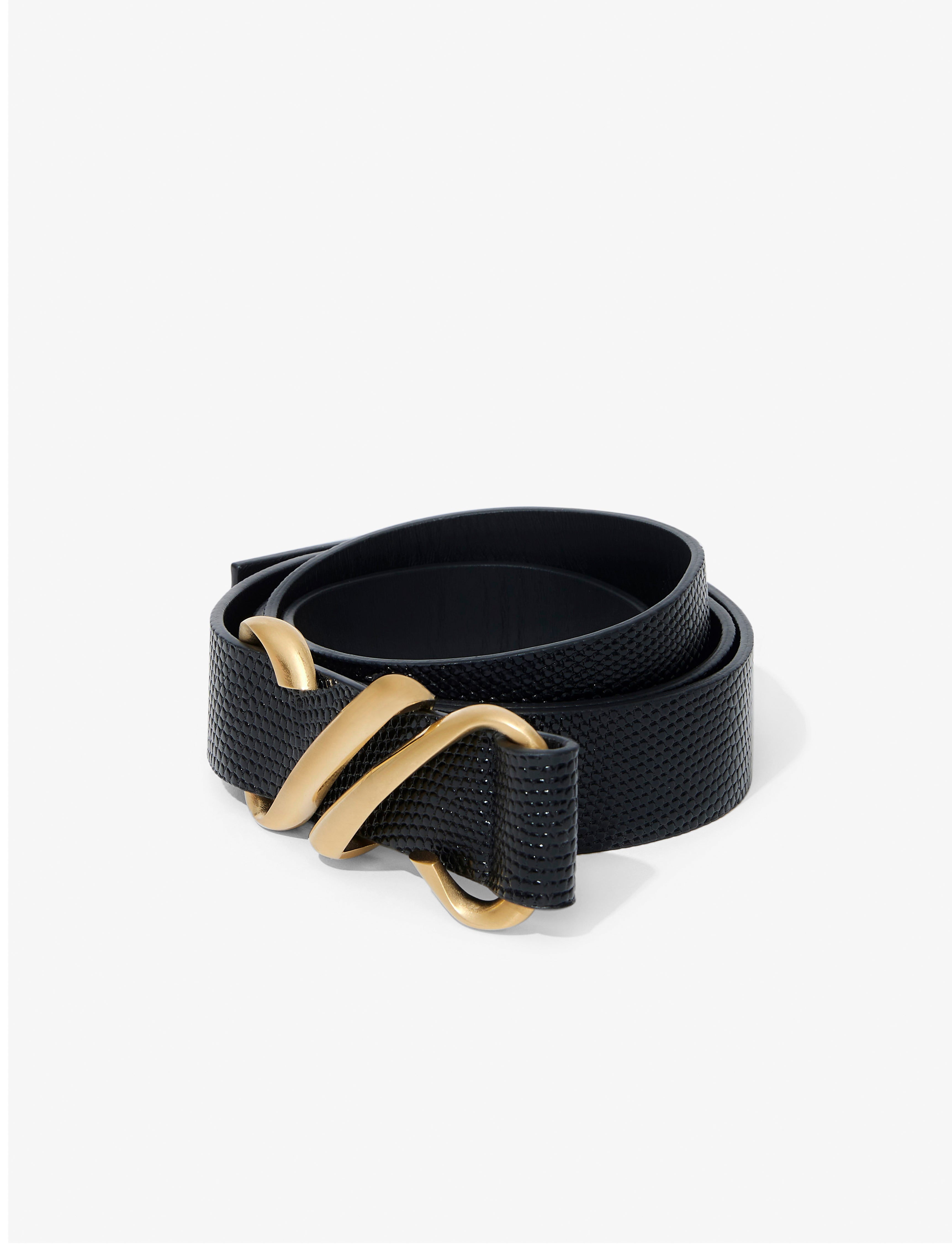 Monogram Belt in Embossed Leather - 5