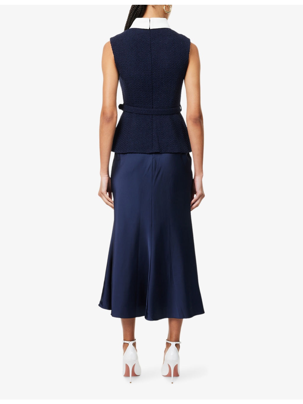 Boucle Sleeveless Woven Midi Dress - 4