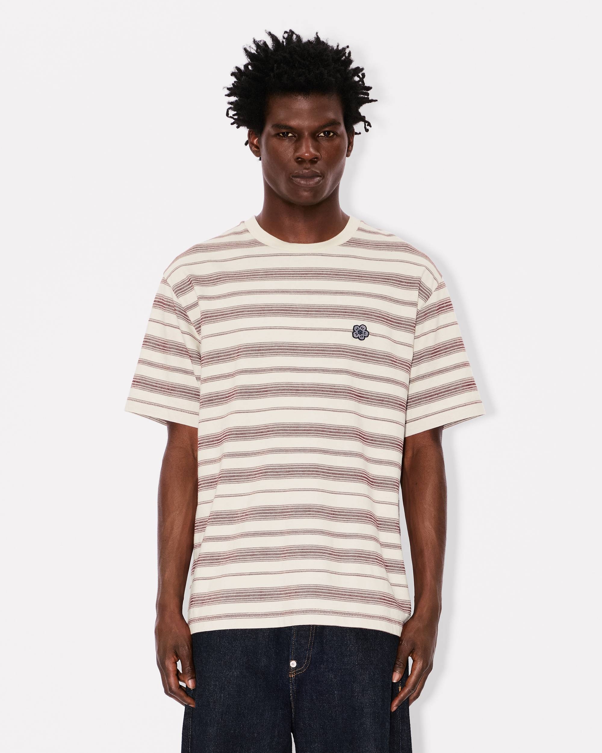 'Boke Flower' striped embroidered T-shirt in cotton - 3
