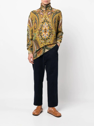 Etro patterned-jacquard roll-neck jumper outlook