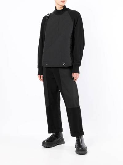 Julius mock-neck quilted sweatshirt outlook