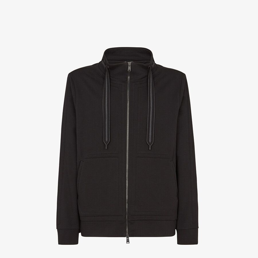 Black jersey sweatshirt - 1